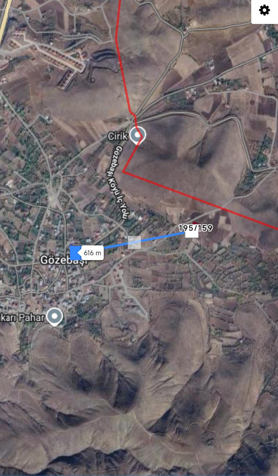 Elazığ / Merkez / Gözebaşı Köyü  1.289M² SATILIK ARSA  - ELAZIĞ MERKEZ fotoğraf 2